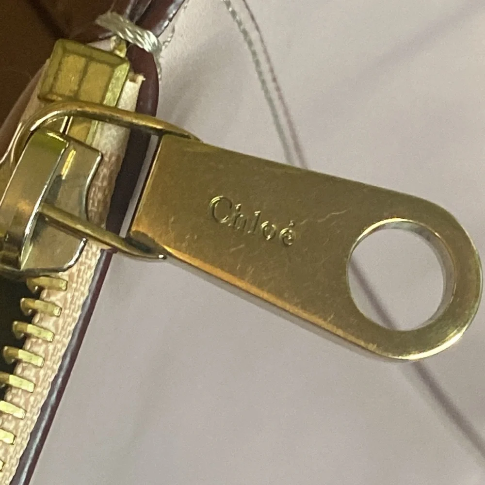 🇫🇷✨CHLOE✨Double Zip Laptop/Tote Rosewater Pink Leather with COA and Chloe dusty🌸 - Picture 8 of 15